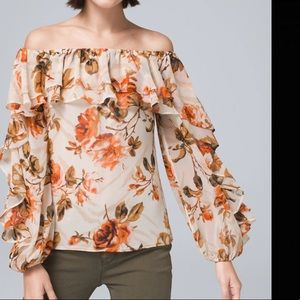 White House Black Market floral print blouse - NWT